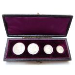 1884 Victoria young head cased Maundy set