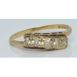 A 9ct gold ring set with paste, 1.4g, size L/M