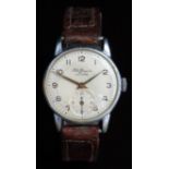 J W Benson gentleman's wristwatch ref. 9629 with inset subsidiary seconds dial, gold hands and