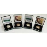 Four Royal Mint silver proof £2 coins for 2007, two Acts of Union and two slavery examples, all