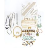 A collection of costume jewellery including a Grosse necklace and earrings, Miracle pendant etc