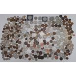 A collection of UK coins and modern crowns, Queen Victoria onwards, includes small silver content