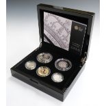 Royal Mint 2010 UK Silver Proof Piedfort Set, limited edition 529/2500, cased with certificate