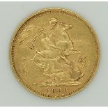 1888 Victoria Jubilee head gold full sovereign, Sydney Mint