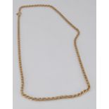 A 9ct gold rope twist necklace, 14.1g