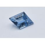 A 1.68ct elongated rectangular cut aquamarine