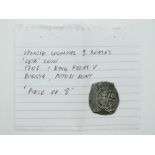 1702 King Felipe V, 'Cob' coin, 8 Reales, Bolivia Potosi Mint 'Piece of Eight'