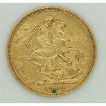 1890 Victoria Jubilee head gold full sovereign, Sydney Mint