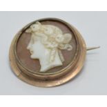 Victorian cameo brooch, 2cm