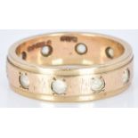 A 9ct gold eternity ring, 5.4g, size O/P