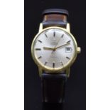 Omega gentleman's automatic wristwatch ref. 166.070 with date aperture, luminous gold hands,