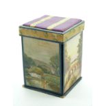 An early 20thC needle box with fold out sections and named Abel Morrall's needles within, W7 x D7