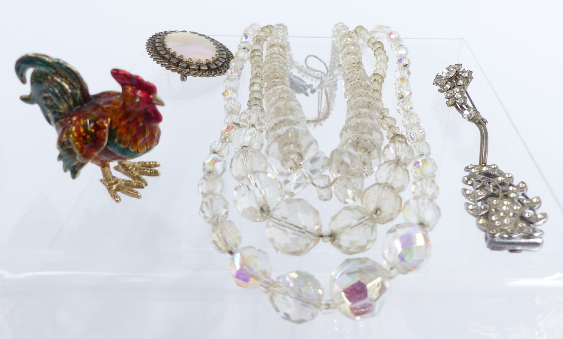 A collection of costume jewellery including crystal beaded necklaces, glass beaded necklace, - Image 2 of 4