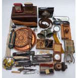 Collectables, bijouterie etc including boxwood chess set, wax seal set, Fagan deer slot sheath