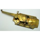 18th or 19thC brass reading lamp bracket, length 37cm