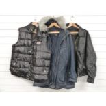 Milan distressed leather jacket size L, Attraction leather jacket size XXL, Moncler gilet, size XXL,