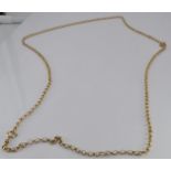A 9ct gold belcher chain, 17.2g