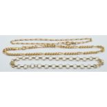 Three 9ct gold bracelets, 4.4g