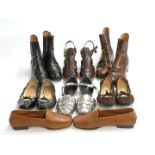 Seven pairs of ladies Tod's shoes and boots