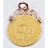 A 1792 Georgian guinea in pendant mount, 9.3g