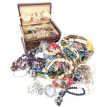 A collection of costume jewellery including beads etc