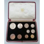 Royal Mint 1937 specimen coin set minus the Maundy examples