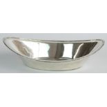 George V hallmarked silver oval bowl with reeded rim, Sheffield 1910 maker Z Barraclough & Sons