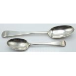 Georgian Irish bottom hallmarked silver table spoon, Dublin 1765, maker Joseph Cullen, length