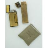 Dunhill Cartier Licence lighter, further Dunhill lighter and another lighter