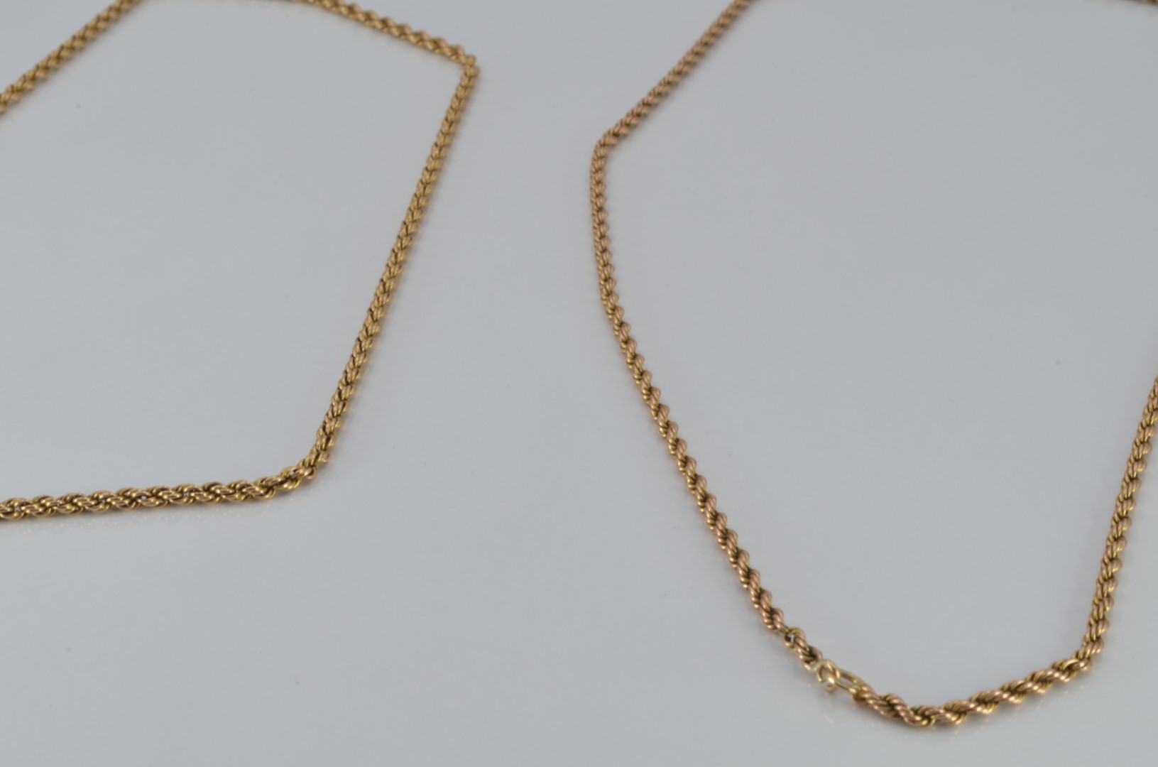 Two 9ct gold rope twist necklaces, 14.1g - Image 2 of 2