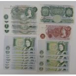 A collection of largely uncirculated UK £1 notes to include Somerset with eight consecutive