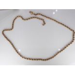A 9ct gold rope twist necklace, 3.9g