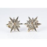 A pair of 18ct gold noble earrings set with a diamond to each, by H Stern