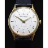 Smiths Imperial gentleman's wristwatch with gold hands, hour markers and Arabic numerals, textured