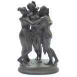 Bronze or similar study of the Three Graces, height 28cm
