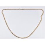 A 9ct gold necklace made up of double oval links, 4.6g