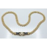 Givenchy necklace set with enamel and rhinestones