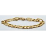 A 9ct gold curb link bracelet, 33.7g