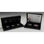 Royal Mint UK 30th Anniversary Of The £1 Coin Royal Arms silver set and 2013 £2 Silver Proof