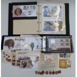 A collection of coin covers, first day covers, Pobjoy Mint Silver Jubilee album, Westminster
