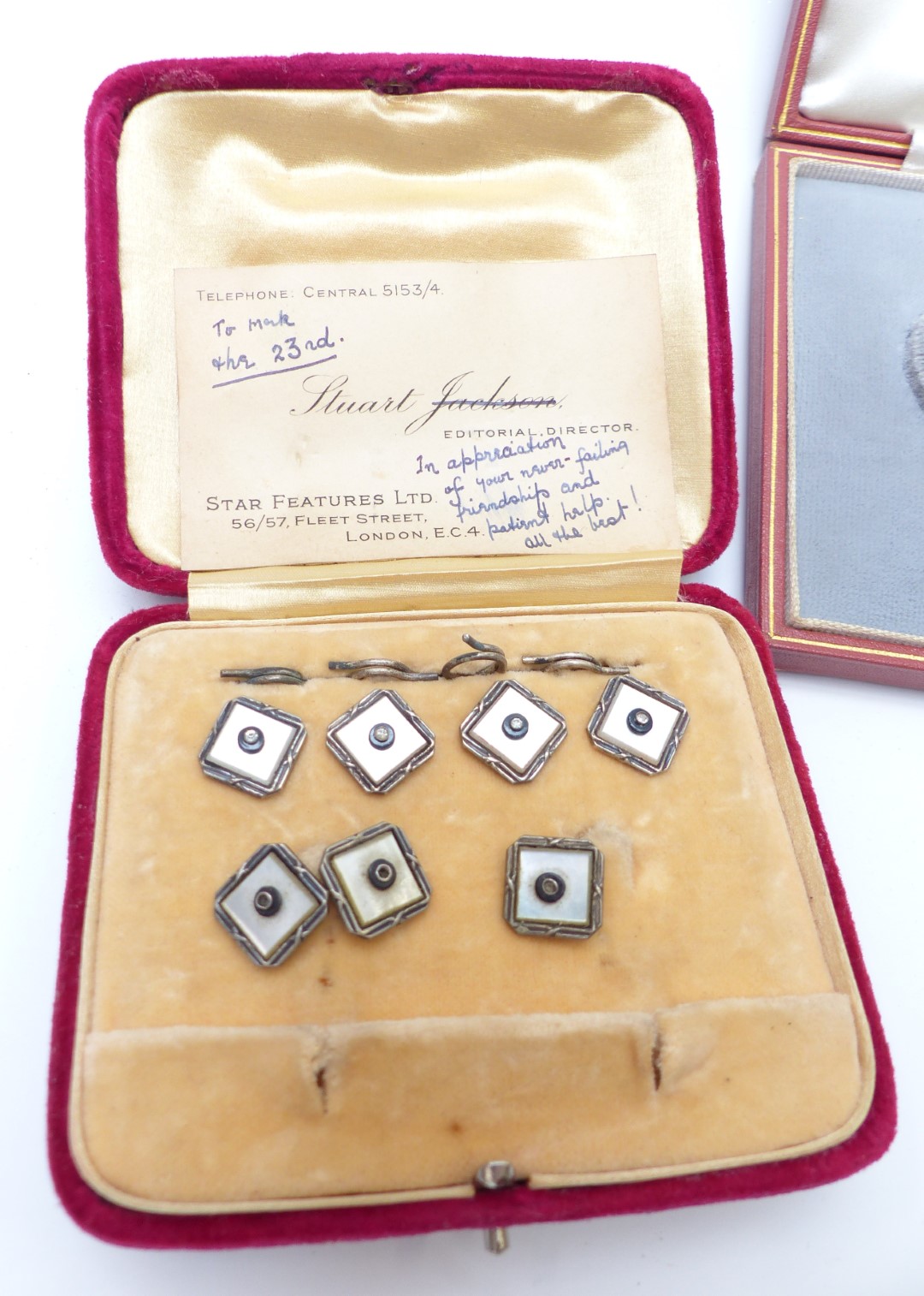 Two vintage jewellery boxes, one Carrington & Co, Orient Jewel studs, earrings etc - Image 2 of 4