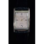 Lord Elgin Art Deco gentleman's wristwatch with subsidiary seconds dial, gold hands, black Arabic