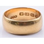 Edwardian 18ct gold wedding band/ ring, Birmingham 1902, 6.0g, size L