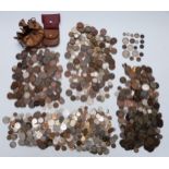An amateur collection of UK and overseas coinage including some interesting Victorian examples,