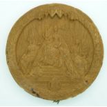 Victorian wax seal, diameter 16cm