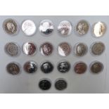 A collection of mint £5 coins in original capsules including a 2005 Bailiwick of Jersey example (Ian
