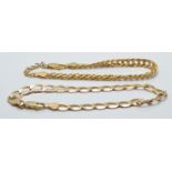 Two 9ct gold bracelets, 8.4g