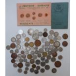 A quantity of early to mid twentieth century overseas coinage to include silver content, together