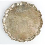 Selfridge & Co Ltd Edward VIII hallmarked silver salver raised on four hoof feet, Birmingham 1936,