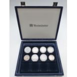 Westminster coin collection case containing eight various Victoria crowns to include Jubilee,